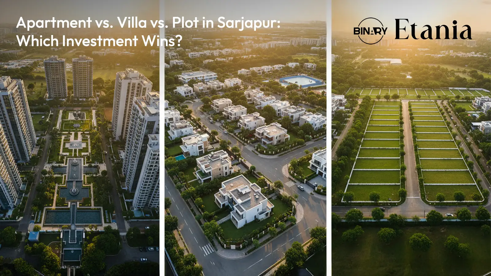 Apartment vs. Villa vs. Plot in Sarjapur: Which Investment Wins?